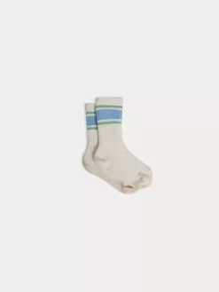Child Bonpoint Socks And Underwear | Chaussettes Franz Rayures Ciel