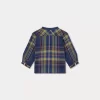 Newborn & Baby Bonpoint Tops | Chemise Polisson Ecossais Marine
