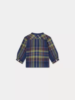 Newborn & Baby Bonpoint Tops | Chemise Polisson Ecossais Marine