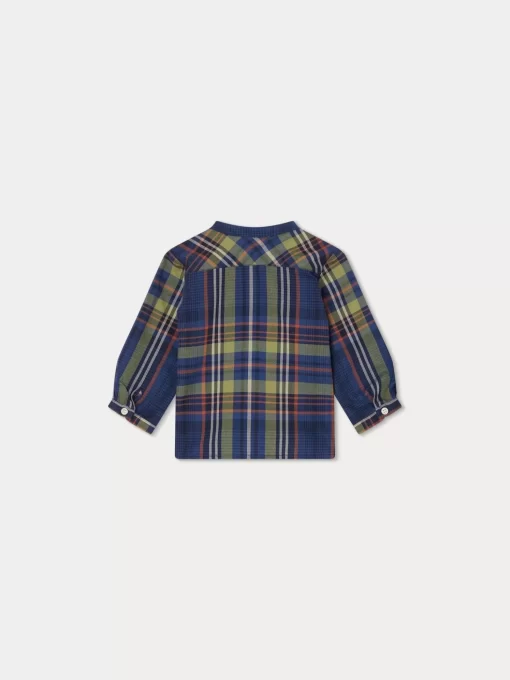 Newborn & Baby Bonpoint Tops | Chemise Polisson Ecossais Marine