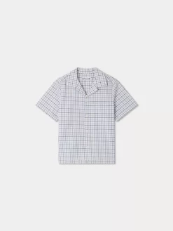Child Bonpoint Tops | Chemise Steve Vert De Gris