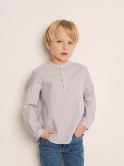 Child Bonpoint Tops | Claude Shirt Grey Stripes
