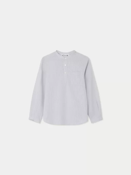 Child Bonpoint Tops | Claude Shirt Grey Stripes