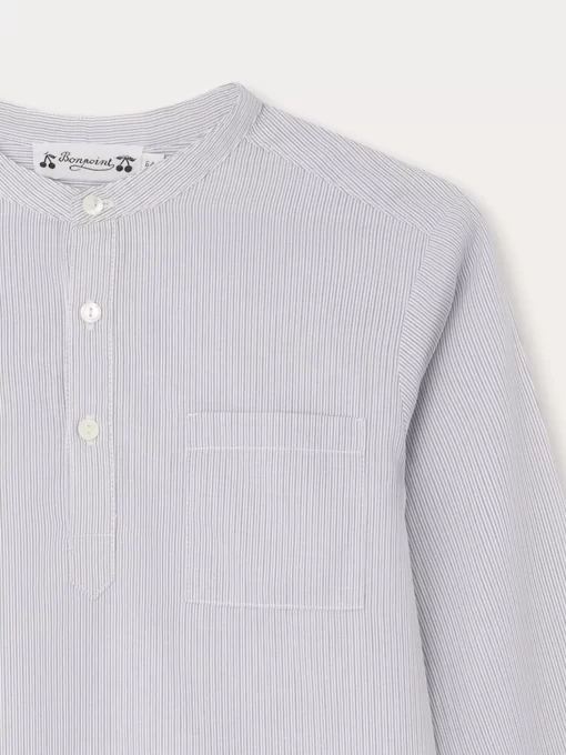 Child Bonpoint Tops | Claude Shirt Grey Stripes