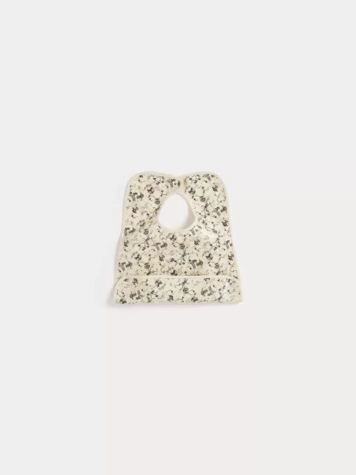 Newborn & Baby Bonpoint Childcare | Clip Bib Ecru Flowers