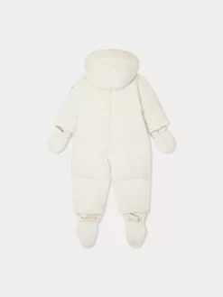 Newborn & Baby Bonpoint Outerwear | Combinaison Pilote Daegon Blanc Lait