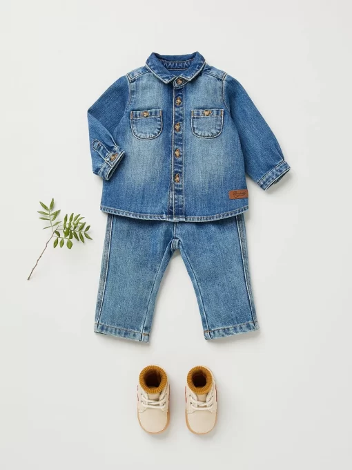 Newborn & Baby Bonpoint Bloomers, Shorts, And Pants | Cookie Jeans Light Denim