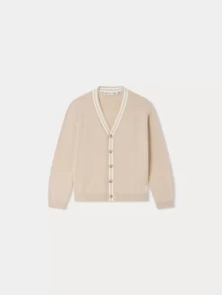 Child Bonpoint Cardigans And Sweaters | Corbin Cardigan Sand Stripes