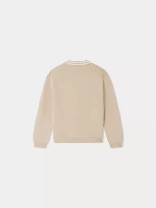 Child Bonpoint Cardigans And Sweaters | Corbin Cardigan Sand Stripes