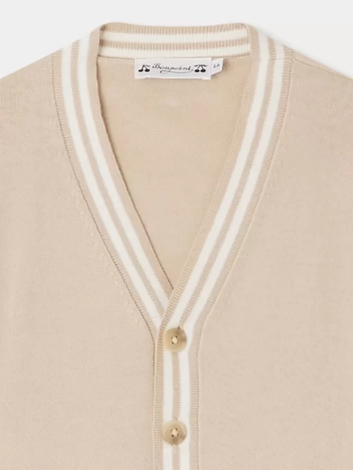 Child Bonpoint Cardigans And Sweaters | Corbin Cardigan Sand Stripes