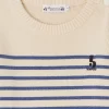 Child Bonpoint Cardigans And Sweaters | Crofton Sweater Sea Blue Stripes