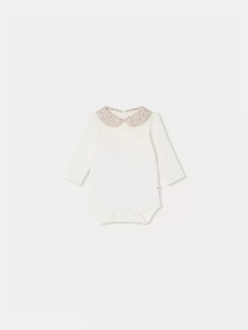 Newborn & Baby Bonpoint Onesies And Pajamas | Cygne Onesie Pink Flowers