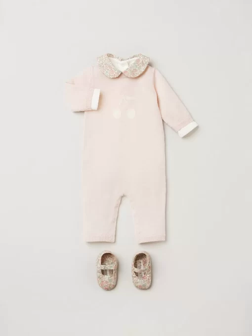 Newborn & Baby Bonpoint Onesies And Pajamas | Cygne Onesie Pink Flowers