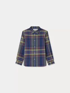 Child Bonpoint Tops | Daho Shirt Navy Tartan