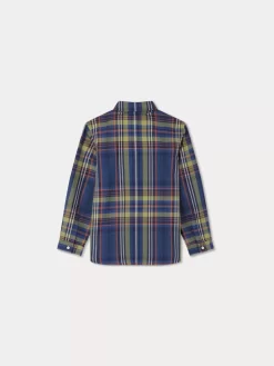 Child Bonpoint Tops | Daho Shirt Navy Tartan