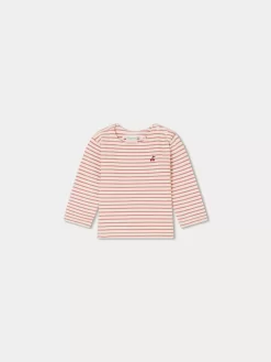 Newborn & Baby Bonpoint Tops | Dakota Striped Top Strawberry