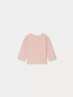 Newborn & Baby Bonpoint Tops | Dakota Striped Top Strawberry
