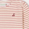 Newborn & Baby Bonpoint Tops | Dakota Striped Top Strawberry