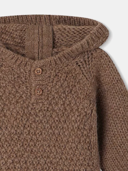 Newborn & Baby Bonpoint Outerwear | Dali Burnoose Praline