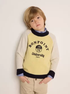 Child Bonpoint Cardigans And Sweaters | Damian Sweater Yellow