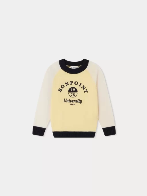 Child Bonpoint Cardigans And Sweaters | Damian Sweater Yellow