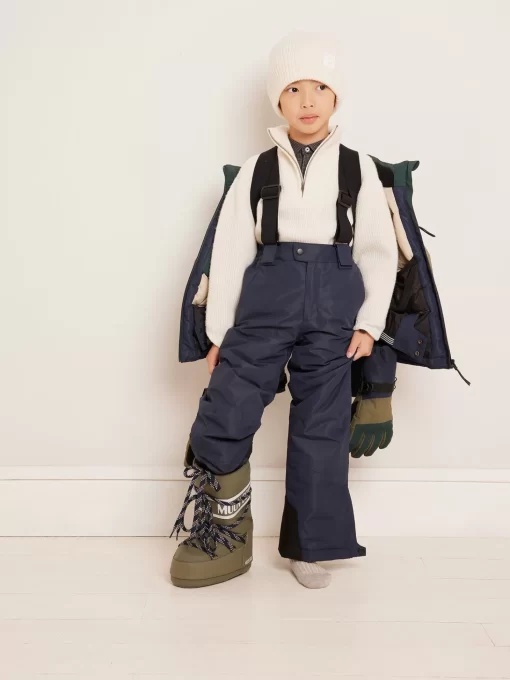 Child Bonpoint Bottoms | Dodji Ski Pants With Suspenders Ink