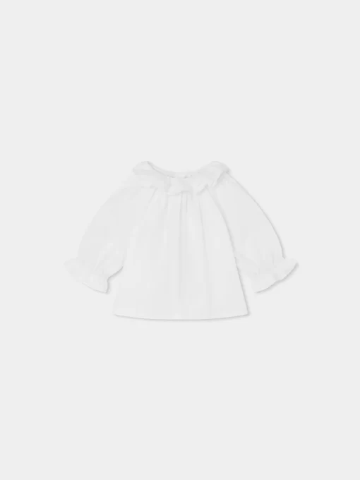 Newborn & Baby Bonpoint Tops | Dolci Blouse Milk White