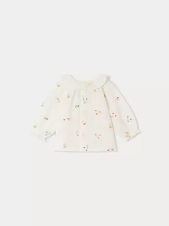 Newborn & Baby Bonpoint Tops | Dolci Blouse Milk White