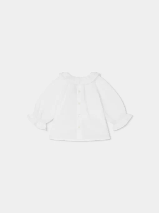 Newborn & Baby Bonpoint Tops | Dolci Blouse Milk White