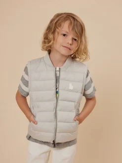 Child Bonpoint Coats And Outerwear | Doudoune Francisco Gris Clair