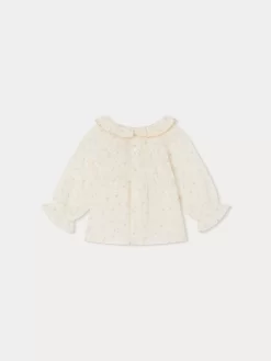 Newborn & Baby Bonpoint Tops | Embroidered Melly Blouse Aqua Blue