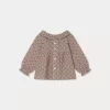 Newborn & Baby Bonpoint Tops | Embroidered Milly Blouse Taupe Flowers