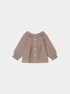 Newborn & Baby Bonpoint Tops | Embroidered Milly Blouse Taupe Flowers