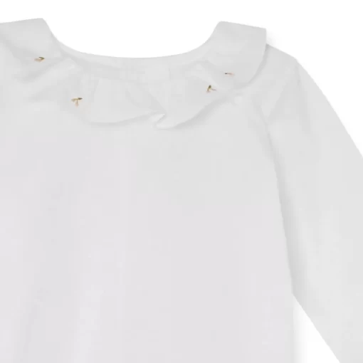 Newborn & Baby Bonpoint Tops | Embroidered Organic Cotton Blouse For Baby White