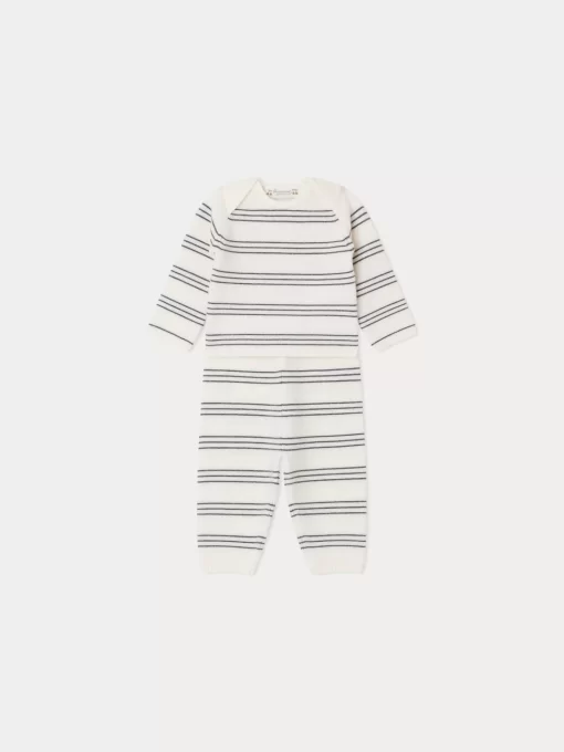 Newborn & Baby Bonpoint Sets And Jumpsuits | Ensemble Dini Gris Chine