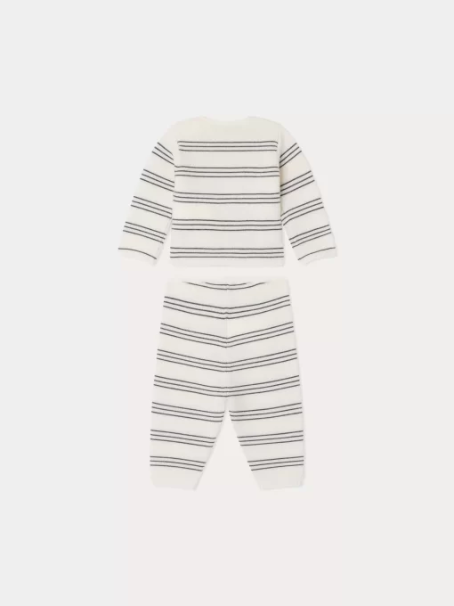 Newborn & Baby Bonpoint Sets And Jumpsuits | Ensemble Dini Gris Chine