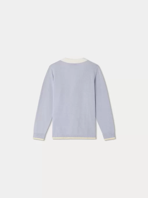 Child Bonpoint Cardigans And Sweaters | Fabiano Cardigan Sky Blue