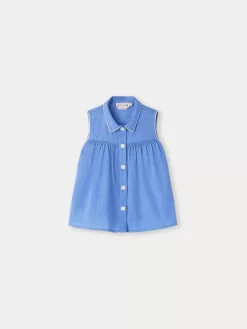 Child Bonpoint Tops | Fedra Blouse Intense Blue