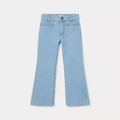 Child Bonpoint Bottoms | Flared Jeans For Girls Light Denim