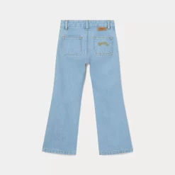 Child Bonpoint Bottoms | Flared Jeans For Girls Light Denim