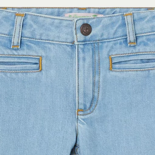 Child Bonpoint Bottoms | Flared Jeans For Girls Light Denim