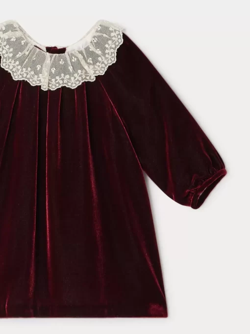 Newborn & Baby Bonpoint Dresses | Flavili Dress Burgundy
