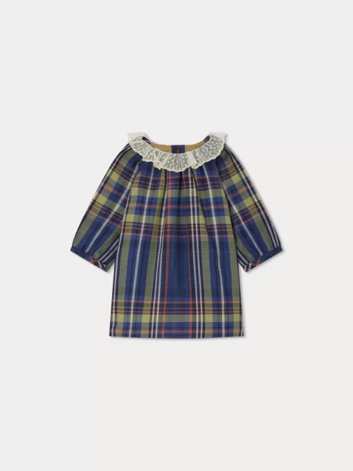Newborn & Baby Bonpoint Dresses | Flavili Dress Navy Tartan