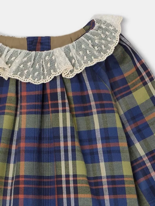 Newborn & Baby Bonpoint Dresses | Flavili Dress Navy Tartan