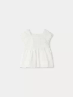 Child Bonpoint Tops | Flower Blouse Milk White