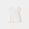 Child Bonpoint Tops | Flower Blouse Milk White