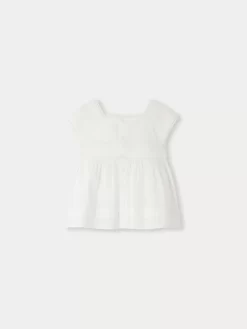 Child Bonpoint Tops | Flower Blouse Milk White
