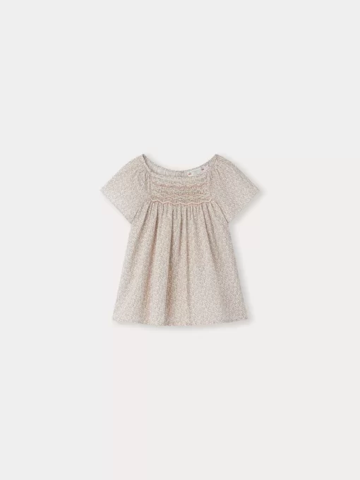 Child Bonpoint Tops | Grenade Smocked Blouse Pink