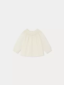 Newborn & Baby Bonpoint Tops | Griotte Smocked Blouse Printed Gold