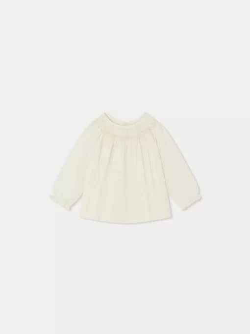 Newborn & Baby Bonpoint Tops | Griotte Smocked Blouse Printed Gold